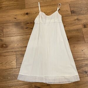 White Lace Cotton Slip